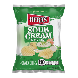 Herr's Sour Cream & Onion Ripples Potato Chips - 1oz (28.4g)