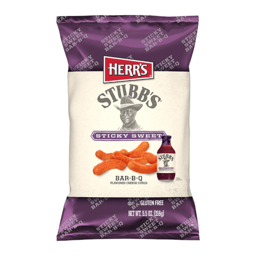 Herr's Stubb's Sticky Sweet Bar-B-Q Cheese Curls - 5.5oz (156g)