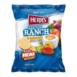 Herr's Creamy Ranch & Habanero Potato Chips - 6oz (184.3g)
