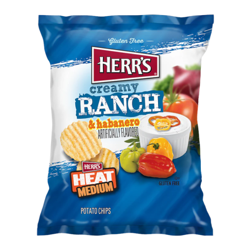 Herr's Creamy Ranch & Habanero Potato Chips - 6oz (184.3g)