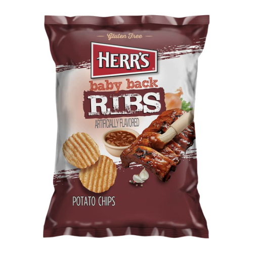 Herr's Baby Back Ribs Potato Chips 6oz (170g)