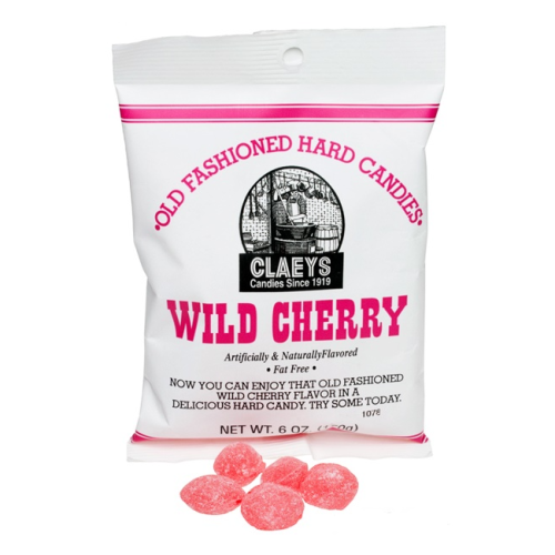 Claeys Old Fashioned Hard Candy - Wild Cherry - 6oz (170g)