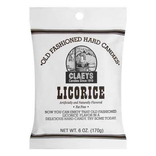 Claeys Old Fashioned Candy - Licorice - 6oz (170g)