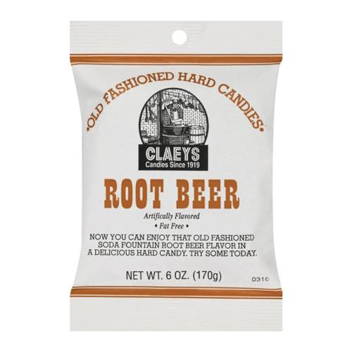 Claeys Old Fashioned Hard Candy - Root Beer 6oz (170g)