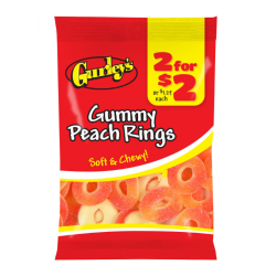 Gurley's Gummy Peach Rings - 2.75oz (78g)