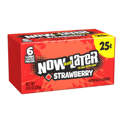 Now & Later 6 Piece Strawberry Candy 0.93oz (26g)