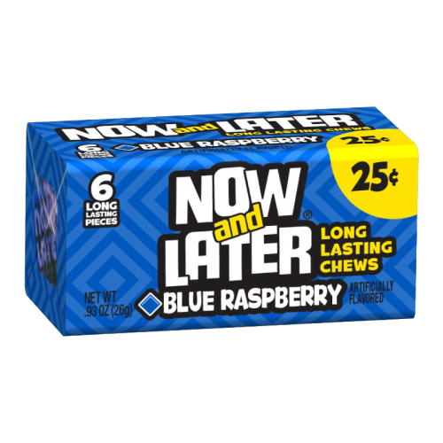Now & Later (6 Piece) Blue Raspberry Candy - 0.93oz (26g)