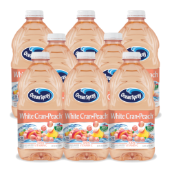 Ocean Spray White Cran-Peach Juice - 64floz (1.89l) x 8 CASE