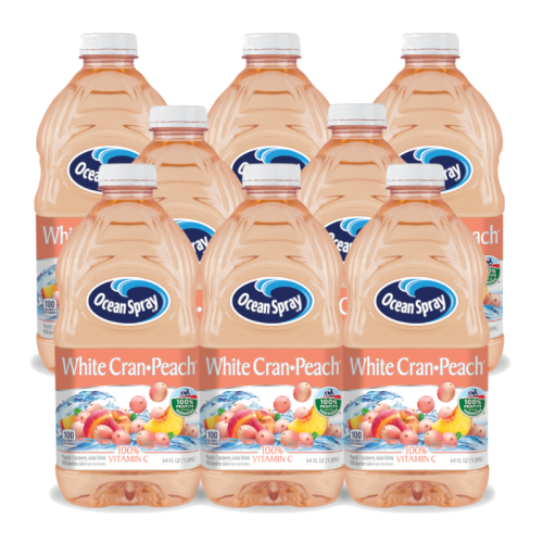 Ocean Spray White Cran-Peach Juice - 64floz (1.89l) x 8 CASE