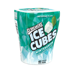 Ice Breakers Ice Cubes Wintergreen Gum Bottle Sugar Free 3.24oz (92g)