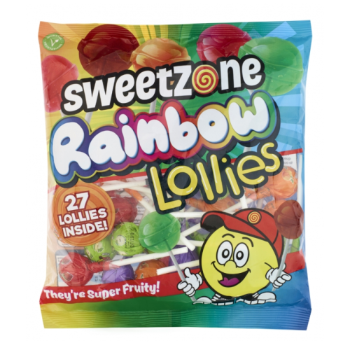 Sweetzone Rainbow Lollies Bags - 182g [UK]