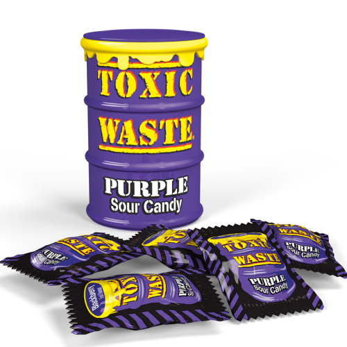 Toxic Waste Purple Drum Extreme Sour Candy 1.5oz (42g)