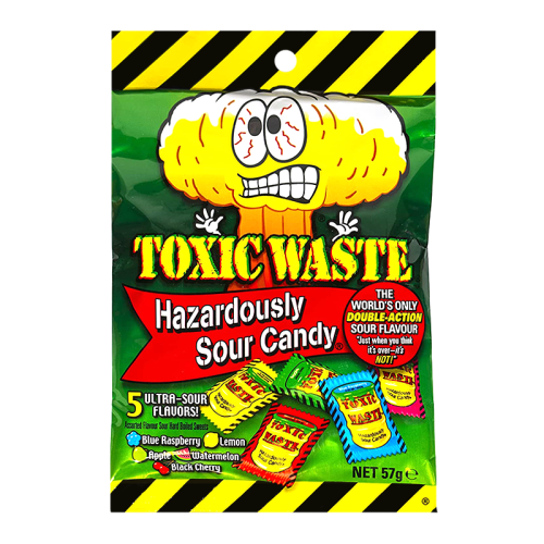 Toxic Waste Hazardously Sour Candy - 2oz (57g)