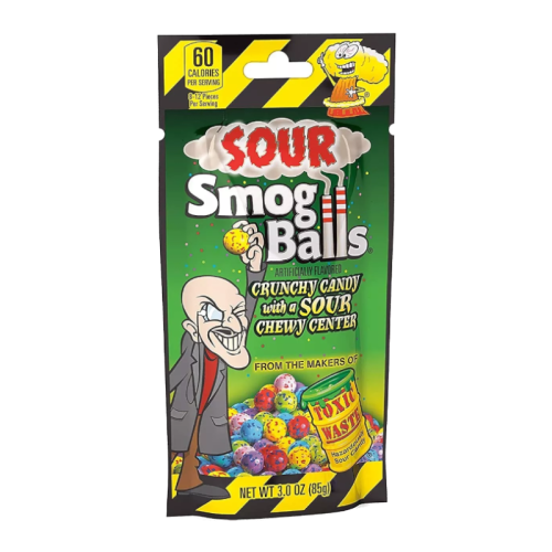 Toxic Waste Sour Smog Balls Gusset Bag - 3oz (85g)