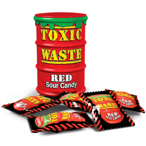 Toxic Waste Red Drum Extreme Sour Candy 1.5oz (42g)