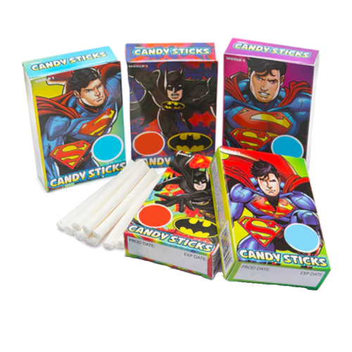 DC Comics Candy Sticks With Stickers - 16g