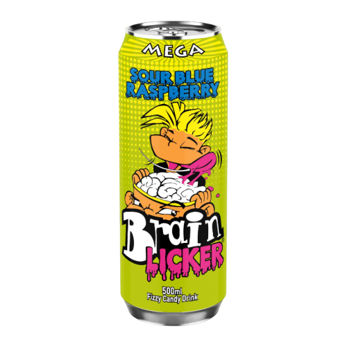 Brain Licker Sour Blue Raspberry Soda - 500ml