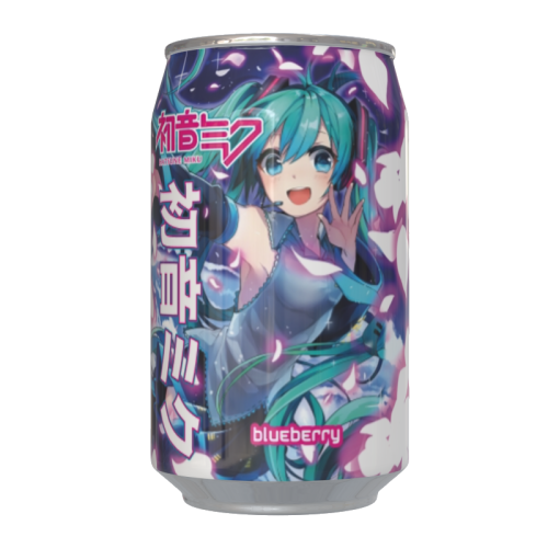 Kawaji Hatsune Miku Blueberry Flavour Soda - 330ml
