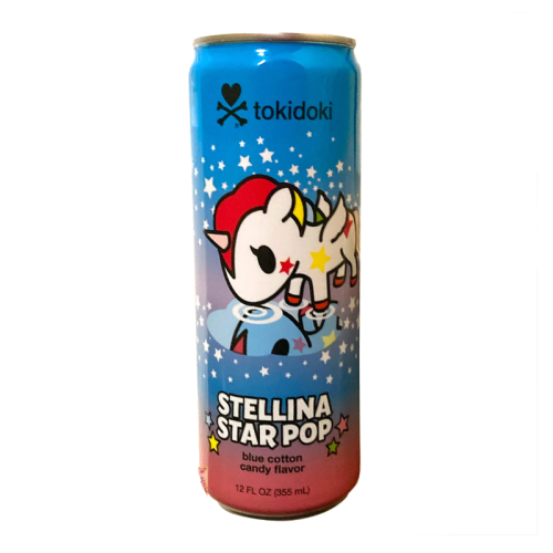 tokidoki Stellina Star Pop Blue Cotton Candy Soda - 12fl.oz (355ml)