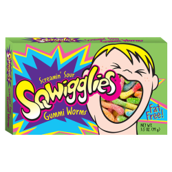 Sqwigglies Screamin' Sour Gummi Worms - 3.5oz (99g)