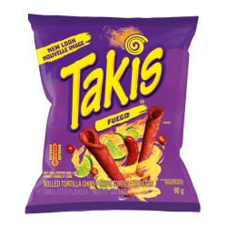 Takis Fuego Rolled Tortilla Corn Chips - 90g [Canadian]