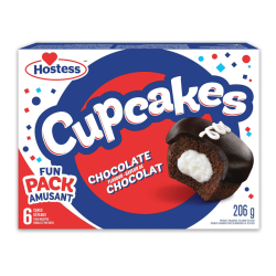 Hostess Chocolate Cupcakes Fun Pack 6-Pack - 206g [Canadian]