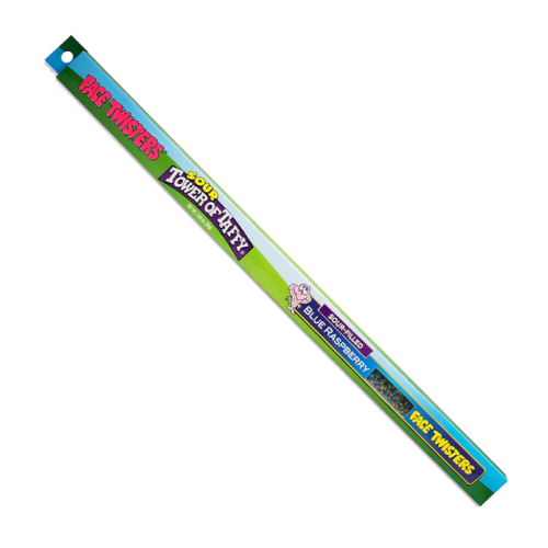 Face Twisters Sour Tower Of Taffy - Blue Raspberry
