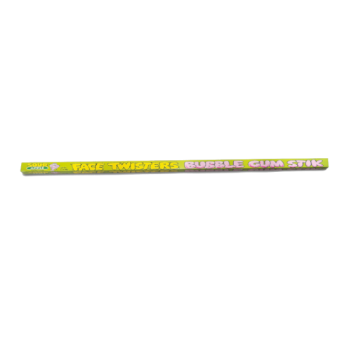 Face Twisters Big Stik Sour Bubble Gum - Green Apple - 2.1 oz (62g)