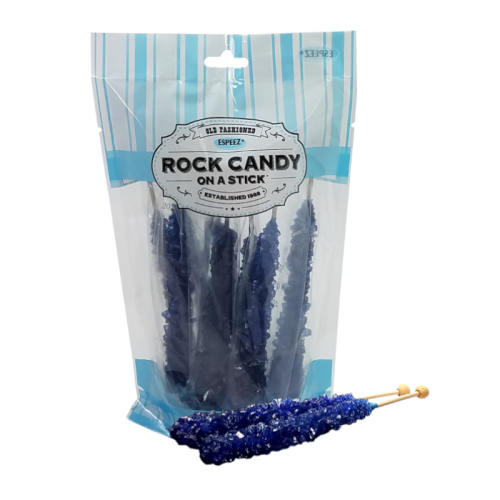 Espeez Rock Candy on a Stick Blueberry 8-Stick Peg Bag - 6.4oz (181.4g)