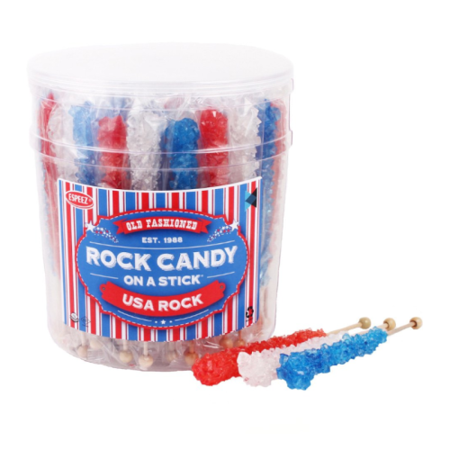 Espeez - USA Rock Candy on a Stick - Assorted - SINGLE 0.8oz (22g)