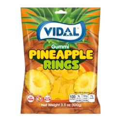 Vidal Pineapple Rings - 3.5oz (100g)