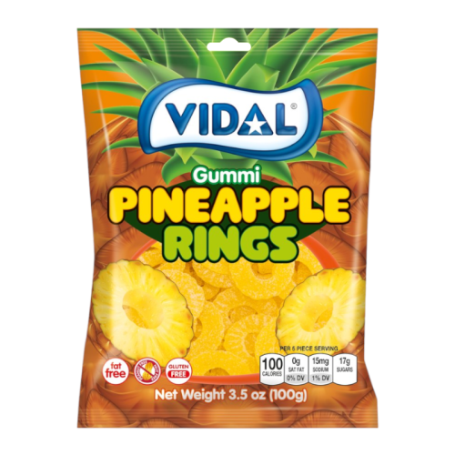 Vidal Pineapple Rings - 3.5oz (100g)