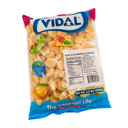 Vidal Sour Bites Pineapple & Orange - 2.2lb (1kg)