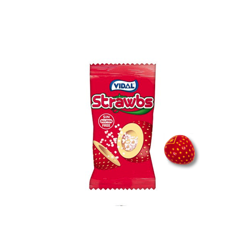 Vidal Strawbs Strawberry Bubble Gum - SINGLE