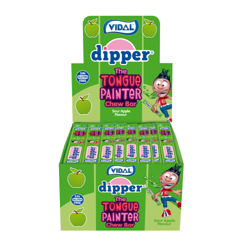 Vidal Dipper Tongue Painter Sour Apple Chew Bar - SINGLE