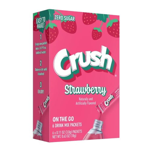 Crush - Singles to Go Strawberry 6-Pack - 0.63oz (18g)
