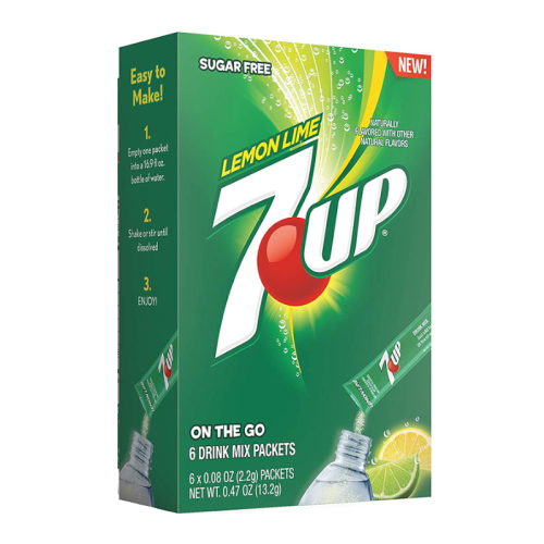7up Singles To Go Lemon Lime Drink Mix - 6 Pack - 0.48oz (13.2g)
