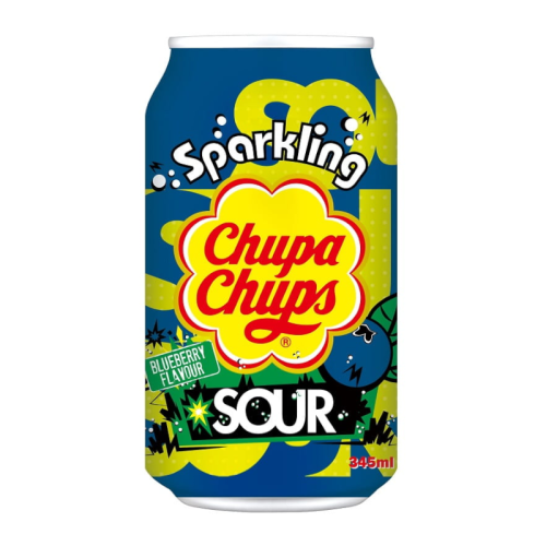 Chupa Chups Sour Blueberry Soda - 345ml (Korea)