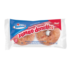 Hostess - Glazed Strawberry Jumbo Donettes - Twin Pack - 4oz (113g)