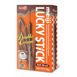 Meiji Lucky Stick Double Cream Chocolate & Coffee - 38g