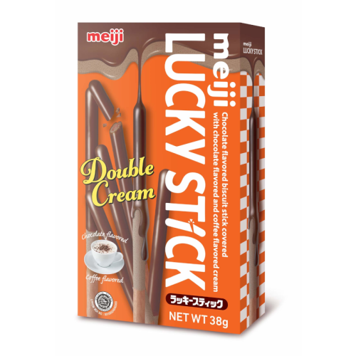Meiji Lucky Stick Double Cream Chocolate & Coffee - 38g