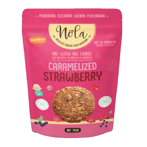 Nola Gluten Free Cookies Caramelized Strawberry - 75g