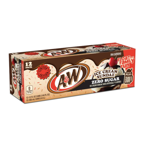 A&W Ice Cream Sundae Zero - 12oz (355ml) 12-Pack
