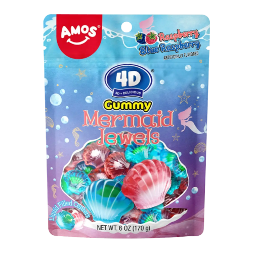 Amos 4D Gummy Mermaid Jewels - 6oz (170g)