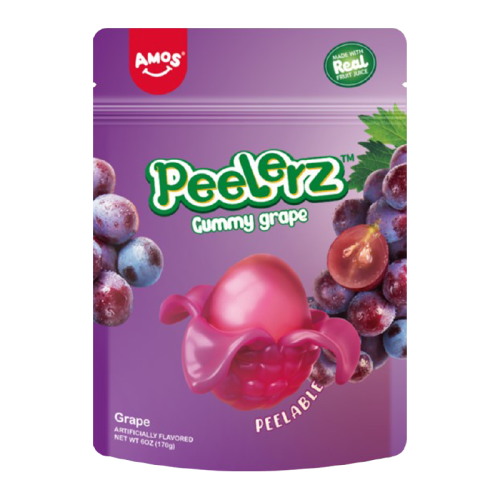 Amos Peelerz Gummy Grape - 6oz (170g)