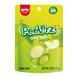 Amos Peelerz Gummy Green Apple - 6oz (170g)