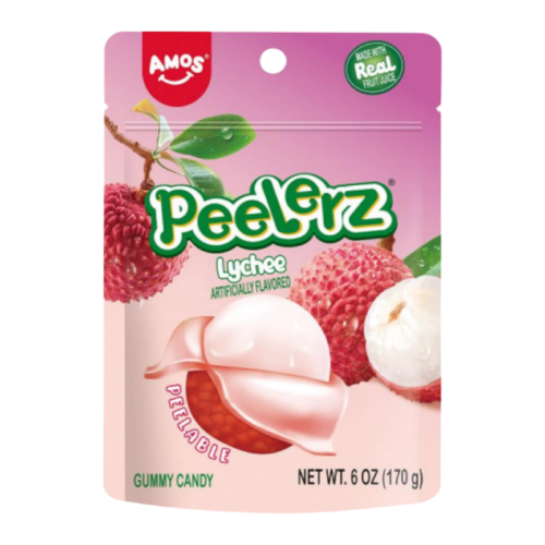 Amos Peelerz Gummy Lychee - 6oz (170g)