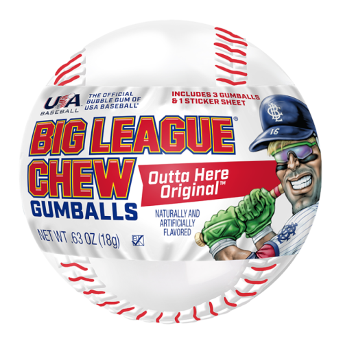 Big League Chew Baseball Gumballs - 0.63oz (18g)