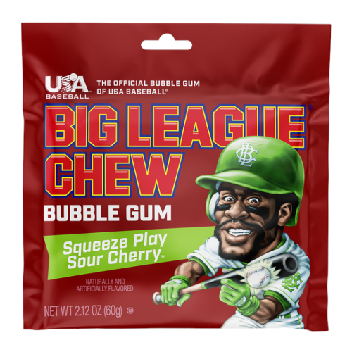 Big League Chew Sour Cherry Bubble Gum - 2.12oz (60g)