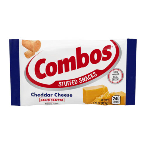 COMBOS Stuffed Snacks Cheddar Cheese Crackers - 48.2g